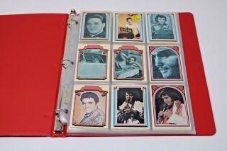 1978 Elvis Trading Card Set In Red Binder & Pages 1 - 66 Vintage