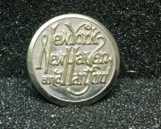 [45440] Vintage Button The York,  Haven & Hartford Railroad