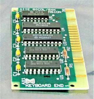 Vintage Apple IIe 80 Column 80COL 64K Memory Expansion Card 607 - 0103 - k 2