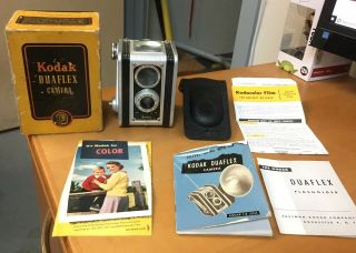 Vintage Eastman Kodak Duaflex Camera w/ Kodak Lens w/ Box and Cover 4