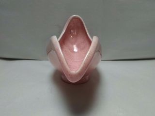 28 Vtg 1950s Red Wing Pottery 1582 Pink Speckled Signature Color Planter 2