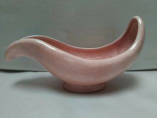 28 Vtg 1950s Red Wing Pottery 1582 Pink Speckled Signature Color Planter 3