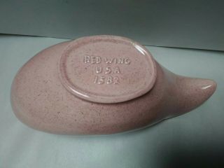 28 Vtg 1950s Red Wing Pottery 1582 Pink Speckled Signature Color Planter 6