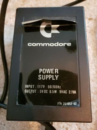 Vtg Commodore Vic 20 Power Supply 4 Pin Female Adapter & Channel Select