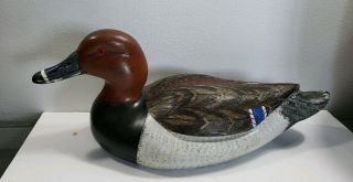 Vintage Wayne Hish Hand Made Duck Decoy Illinois Craftsmen