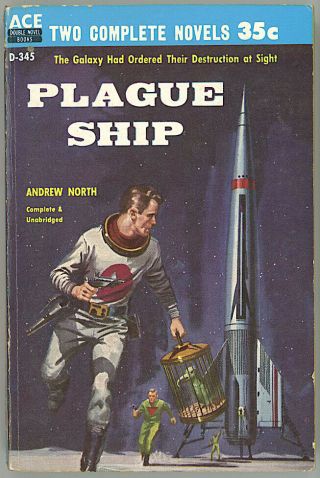 ACE Sci - Fi Double D - 345 ANDREW NORTH Voodoo Planet / Plague Ship ED EMSH Fine 2