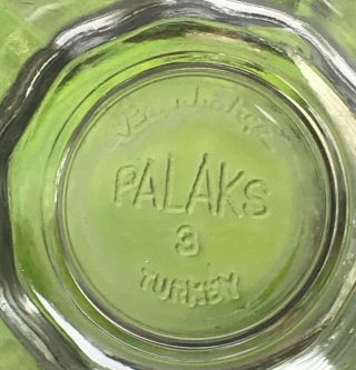 PALAKS clear glasses - vintage 10 panel barware 12 ounces 3