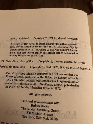The Elric Saga Part 1 & 2 Michael Moorcock 2 Volumes HCDJ Set Vintage 5
