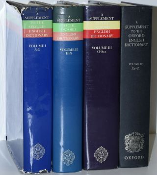 R W Burchfield / Supplement To The Oxford English Dictionary 4 Volumes 287996