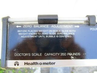 Vintage HEALTH - O - METER Doctor ' s Office Style Weight Scale 350 Lbs 5