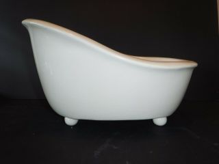 Vintage White Ceramic Claw Foot Bathtub Tub Bathroom Holder Bath & Body