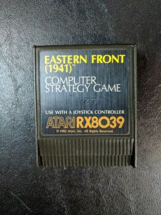 Eastern Front 1941 Computer Strategy Game Cartridge Atari Rx8039 400/800/xl/xe