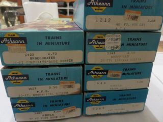 Vintage Athearn Trains In Miniature 7 Boxed Train Cars,  2 Others Not