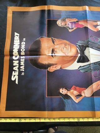 Vintage 1983 Never Say Never Again Theater Movie Poster 1 - Sh James Bond 3