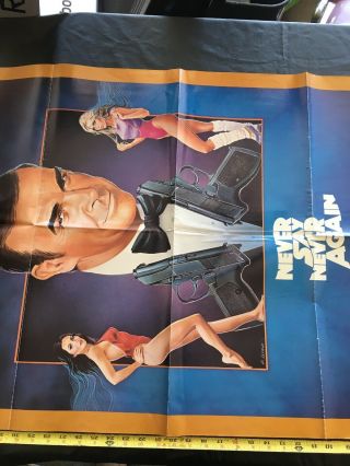 Vintage 1983 Never Say Never Again Theater Movie Poster 1 - Sh James Bond 4