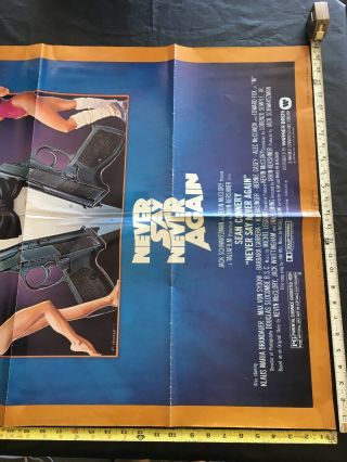 Vintage 1983 Never Say Never Again Theater Movie Poster 1 - Sh James Bond 5