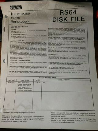 Dec Rs64 Disk File Vintage Computer Parts Breakdown