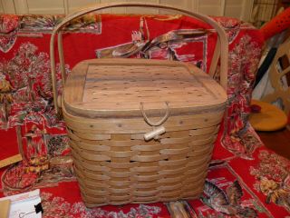 Vintage Longaberger Double Handle Picnic Basket