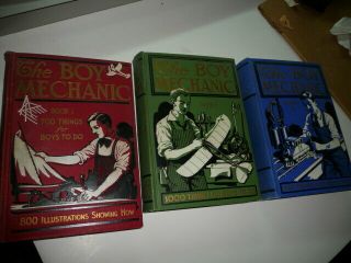 3 books The Boy Mechanic volumes 12 & 3 1913 - 1919 Popular Mechanics 2