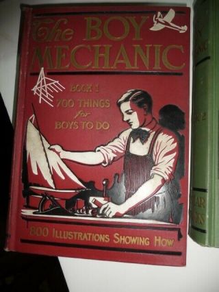 3 books The Boy Mechanic volumes 12 & 3 1913 - 1919 Popular Mechanics 5