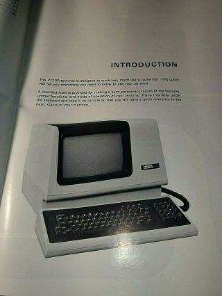 Dec Vt100 Vintage Computer Terminal Users Guide