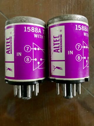 Altec Peerless 1588a Pair Transistor Preamplifier Transformer Good