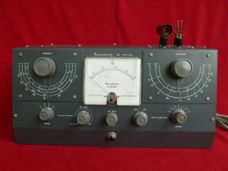 Heathkit QM - 1 Vintage Q Meter Unit,  test coil & Grayhill test clips 2