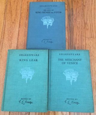 1940’s Vintage Shakespeare (henry The Fifth,  Merchant Of Venice,  King Lear)