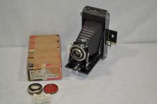 Vintage Kodak Six - 16 Folding Camera W Box & 6a Filter