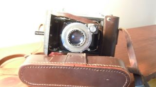 Vintage Kodak Monitor Six - 20 Folding Camera W/105mm F/4.  5 Anastigmat Lens W/case
