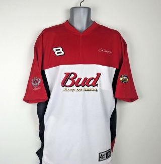 Dale Earnhardt Jr Shirt 8 Nascar Mens Size Xl Budweiser Racing Race Car Bud Vtg