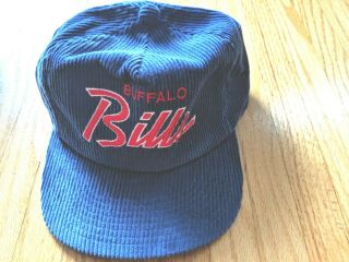 Vintage Buffalo Bills 1990s Corduroy Nfl Football Adjustable Baseball Hat