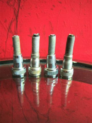 Four Vintage 1950 ' s microphone cable 5/8 amphenol connectors Switchcraft old 1 2