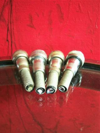 Four Vintage 1950 ' s microphone cable 5/8 amphenol connectors Switchcraft old 1 4