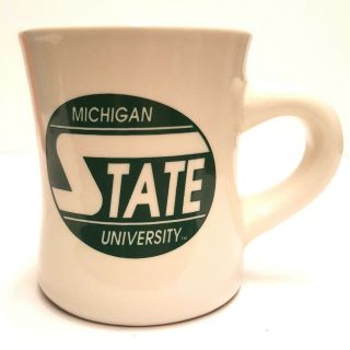 Vintage Michigan State University Coffee Mug Cup Spartans Euc