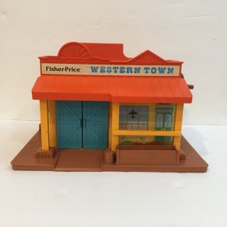 Vintage Fisher Price Little People Western Town Building Only