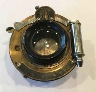 Bausch & Lomb Rapid Rectilinear Lens In Kodak Ball - Bearing Shutter,