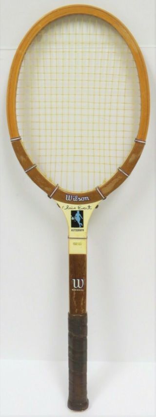 Wilson - 4 Vintage Wooden Tennis Rackets - - Chris Evert Champ,  Jimmy Connors 7
