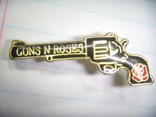 GUNS and ROSES,  guns & roses VINTAGE METAL LAPEL PIN FROM early 90 ' S METAL 2