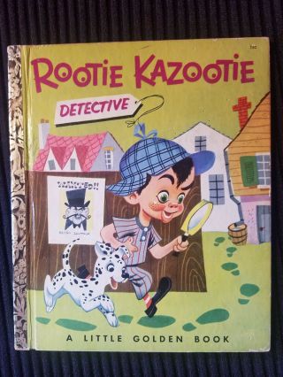 Vintage Little Golden Book Rootie Kazootiedetective 150 1953 1st Ed.