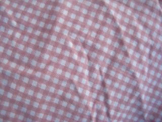 Vtg Ralph Lauren King Fitted Sheet Pink Gingham Rose White Small Check Usa Made