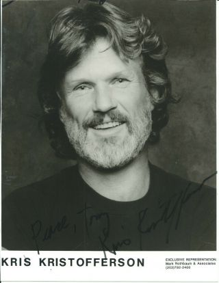 Kris Kristofferson Vintage Hand Signed Autographed Photo