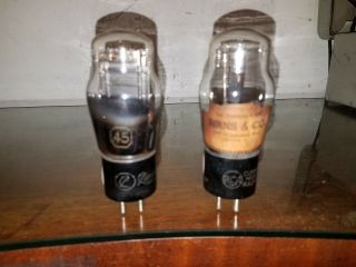 Perfect Closely Matched Pair 45 Rca / Cunningham St 145 245 345 Tube Tv - 7 Test