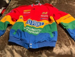 1999 Nascar Jeff Gordon Dupont Racing Jacket Rainbow L Vintage Hamilton