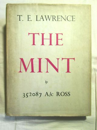 T.  E.  Lawrence - The - Day Book Of The Raf Depot 1922 - 1st Ed Hardback 1955
