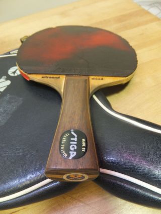Vintage Stiga Sweden Ping Pong Table Tennis Paddle/racket Mark V With Case