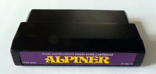 Vintage Software Texas Instruments Ti - 99/4a - Alpiner Cartridge