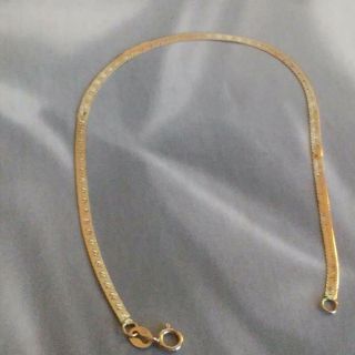 Vintage 10k Solid Y.  Gold Herringbone Bracelet - 7 " - Italy - 0.  83 Gram ( (701))