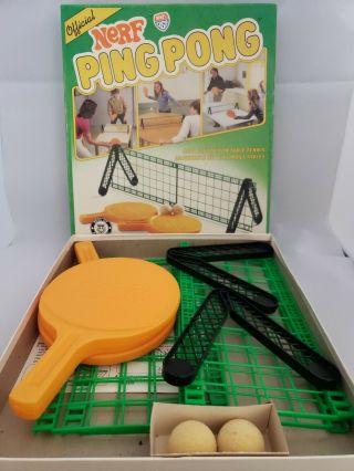 Vintage OFFICIAL NERF Ping Pong Set COMPLETE 3
