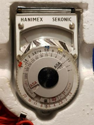Vintage Hanimex Australia Sekonic Leader Deluxe Exposure Meter Model L - 8b as 3